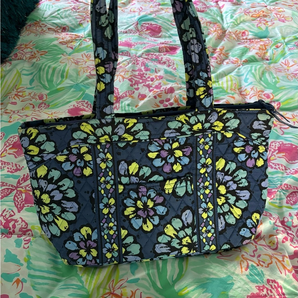 Vera Bradley Floral Patterned Small Tote Bag / Purse